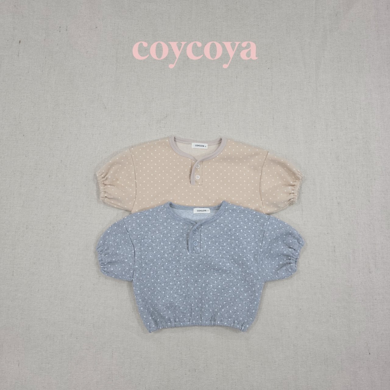 🌸預訂 韓國直送🌸🇰🇷COYCOYA兩色波點鈕扣短袖上衣