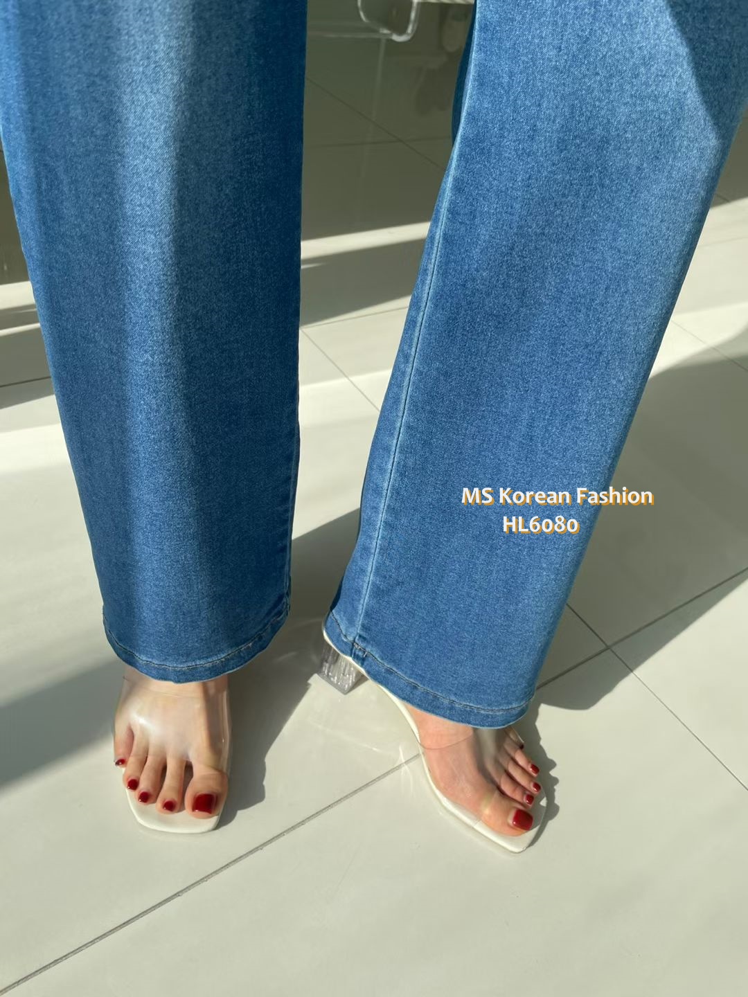 HL6080 韓國🌼Howluk春版牛奶面料闊筒牛