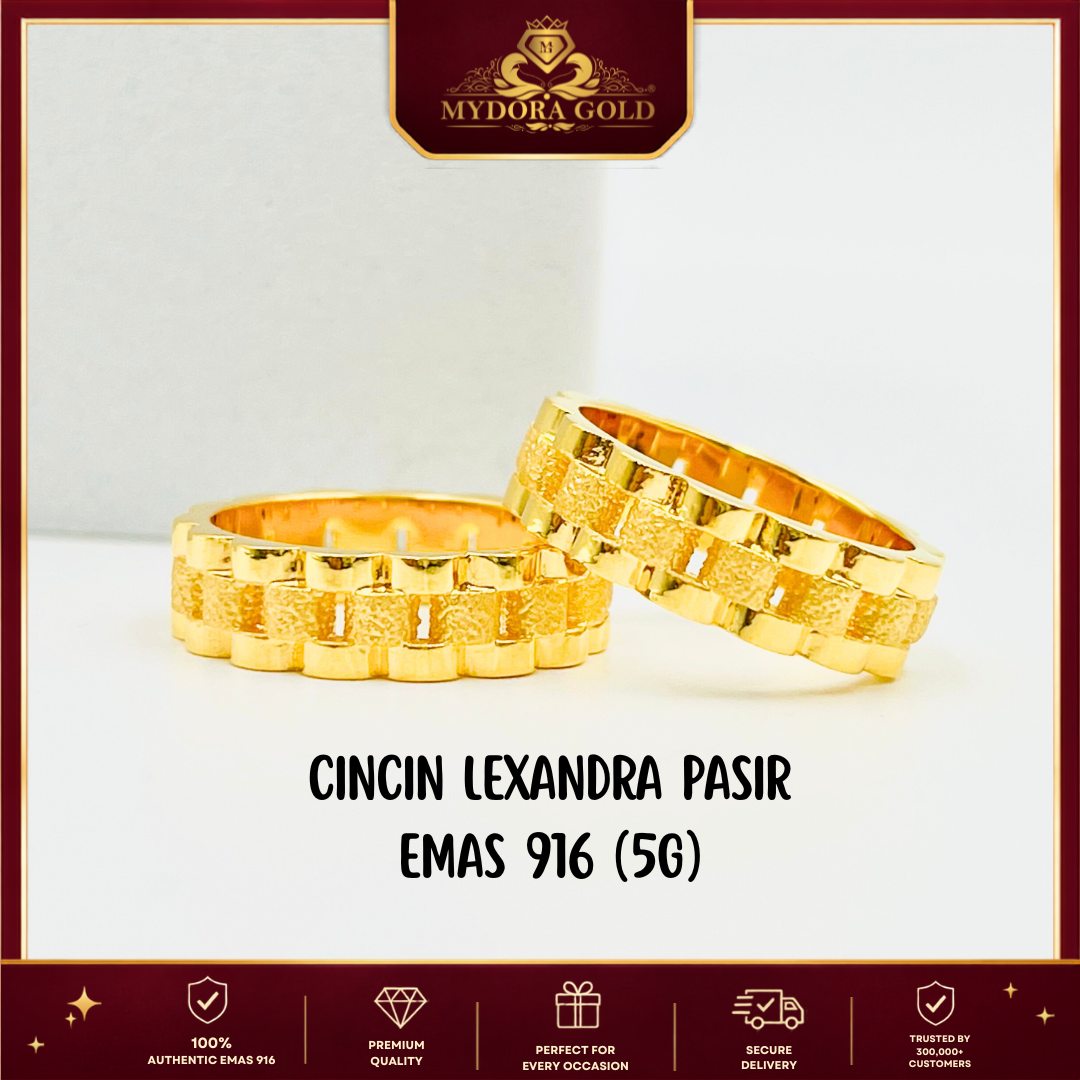 MYDORA Cincin Lexandra Pasir (5G) l EMAS 916/22K