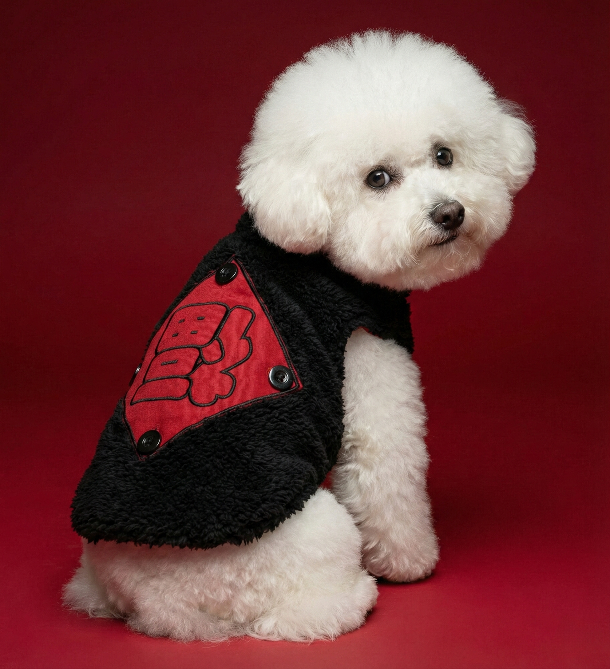 S214BK 貼布福字賀年衫