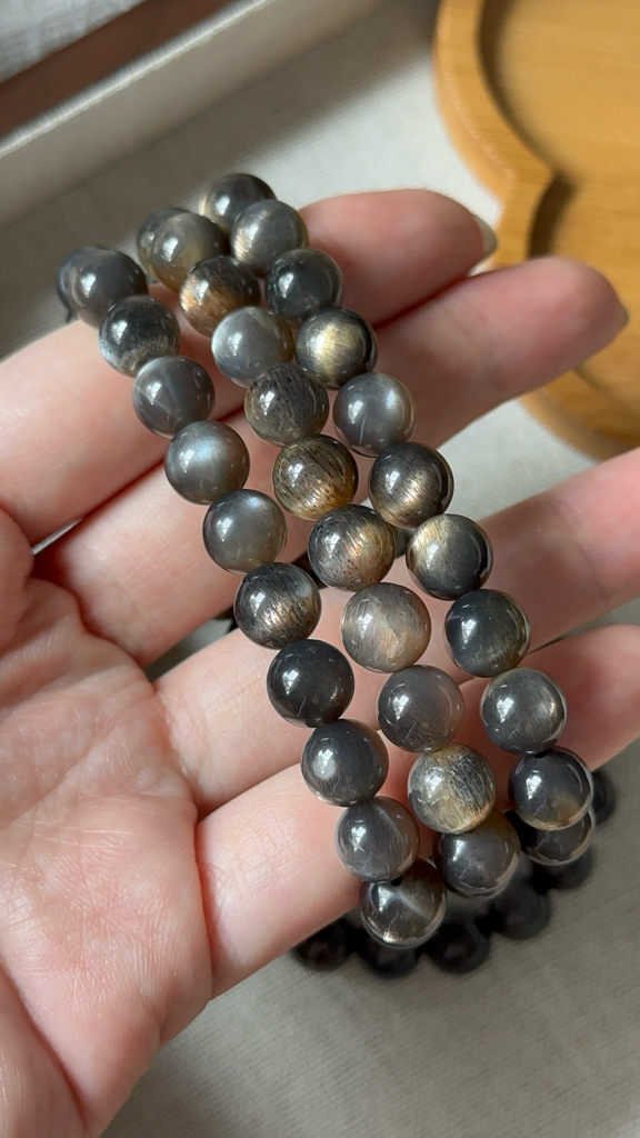 星辉金骨干 ｜Heliolite Black Gold Sunstone 