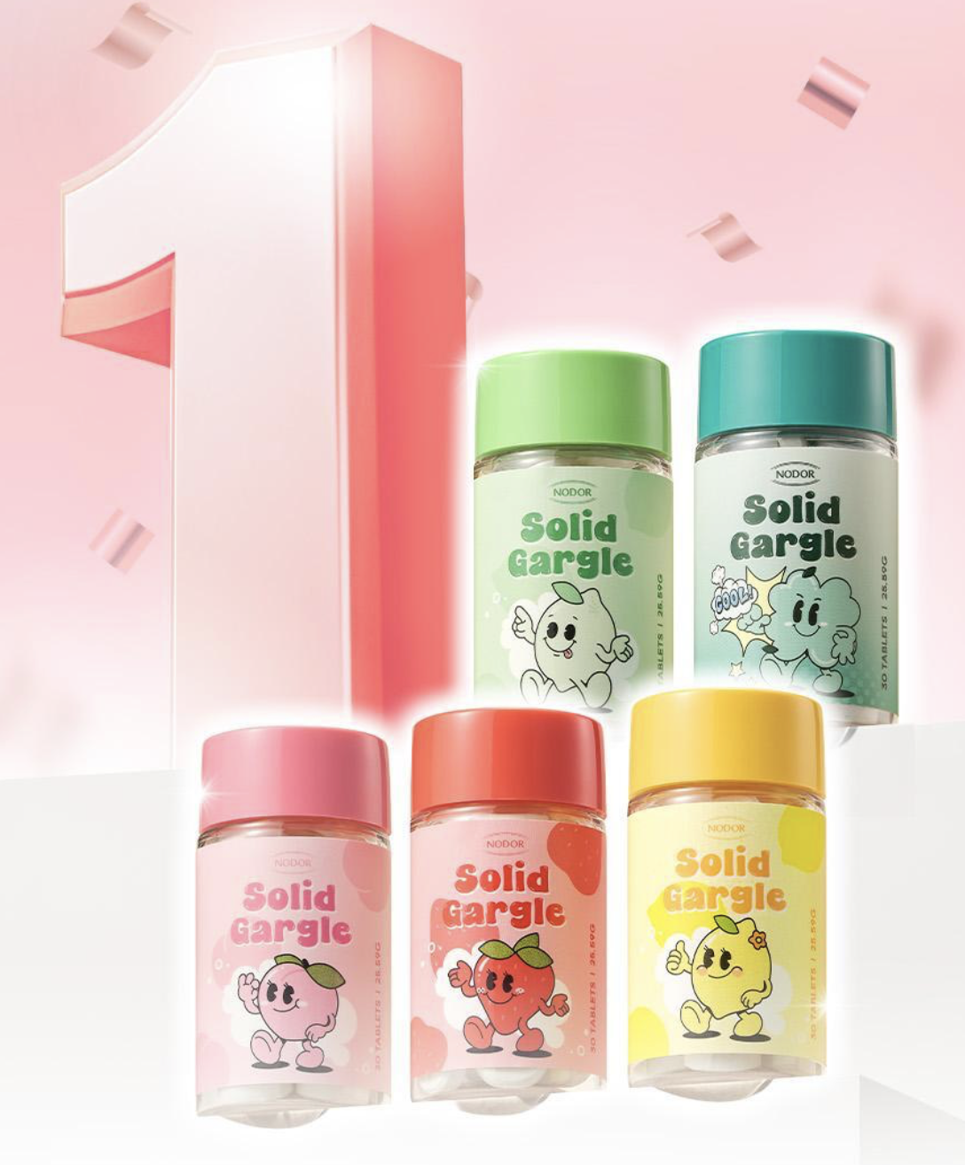 韓國 Nodor X Sanrio 乘聯 水怪 My Melody 固體漱口片 6款口味任擇 + 限定鐵盒掛飾｜ Solid Gargle