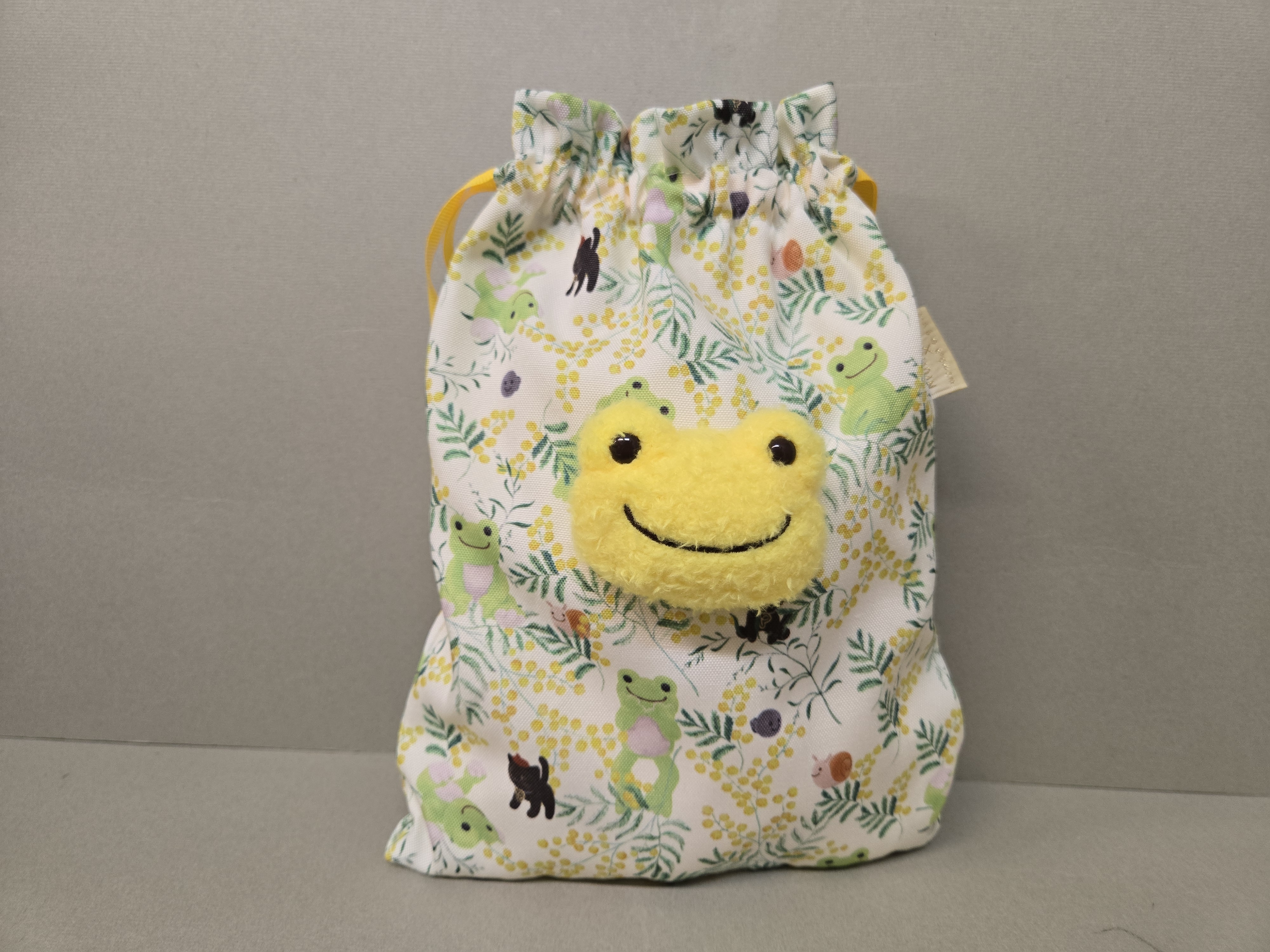 Pickles×Hibiya-kadan含羞草系列黄色立体頭束繩袋