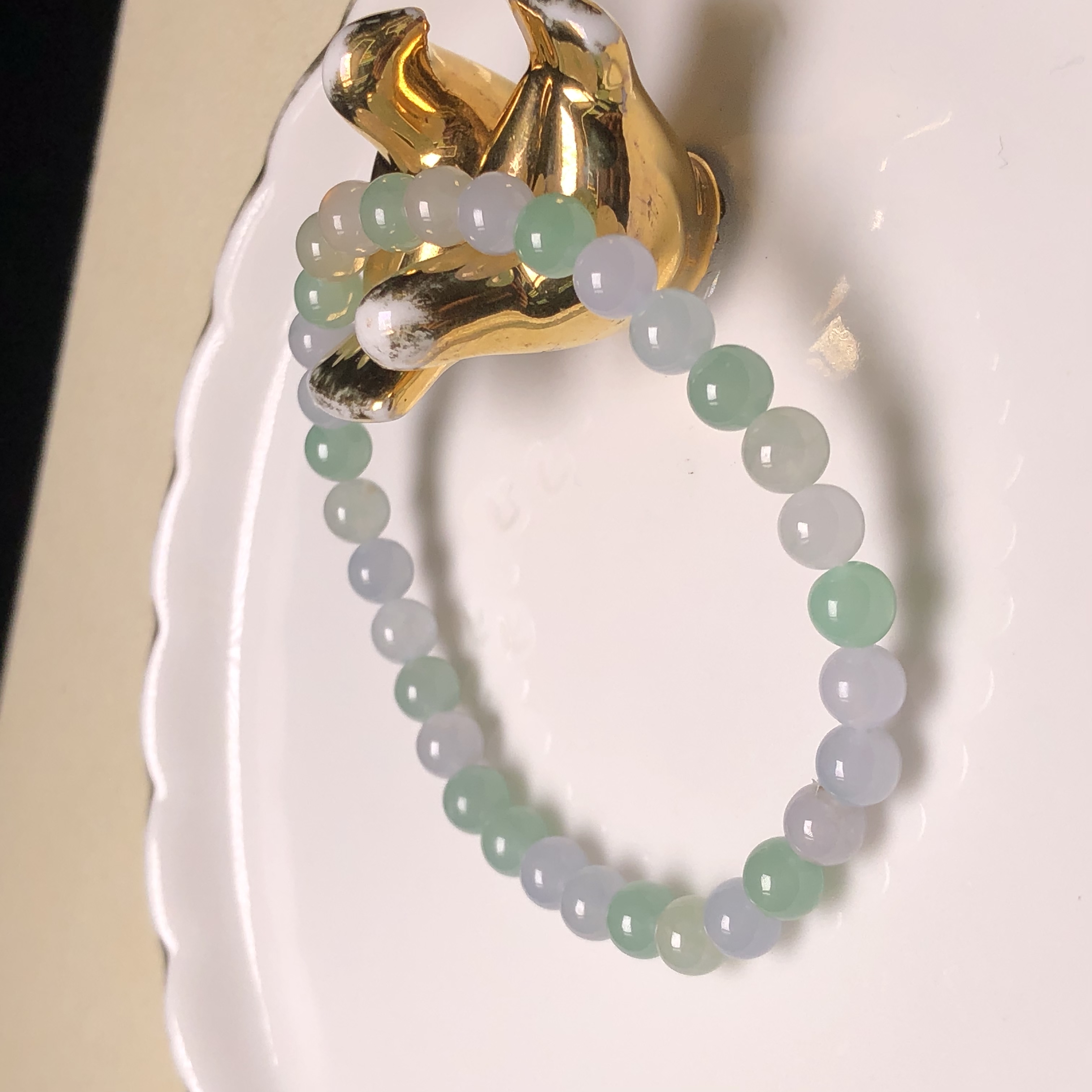 CA00664 雙色翡翠手串5.5mm