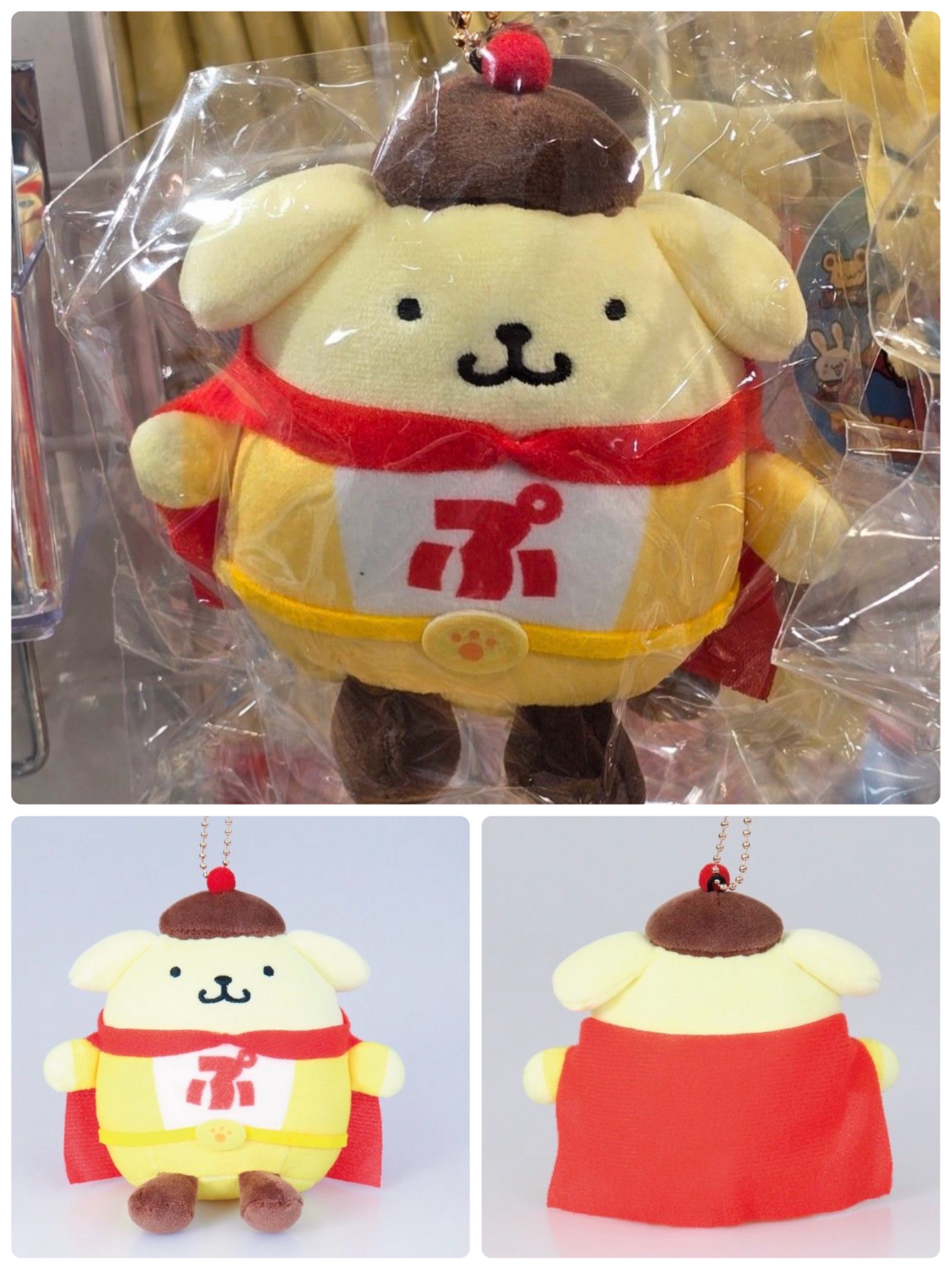 ☆現貨☆日本直送Sanrio KThingS Pompom Purin布甸狗超人公仔吊飾