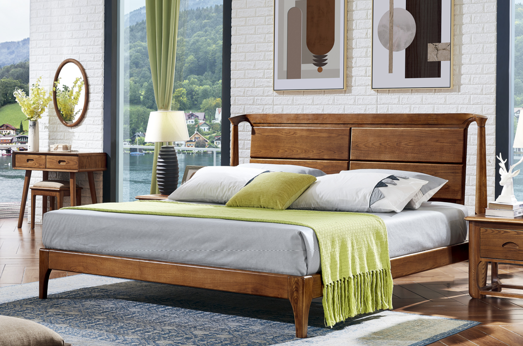 1.5米/1.8米 實木床架 45