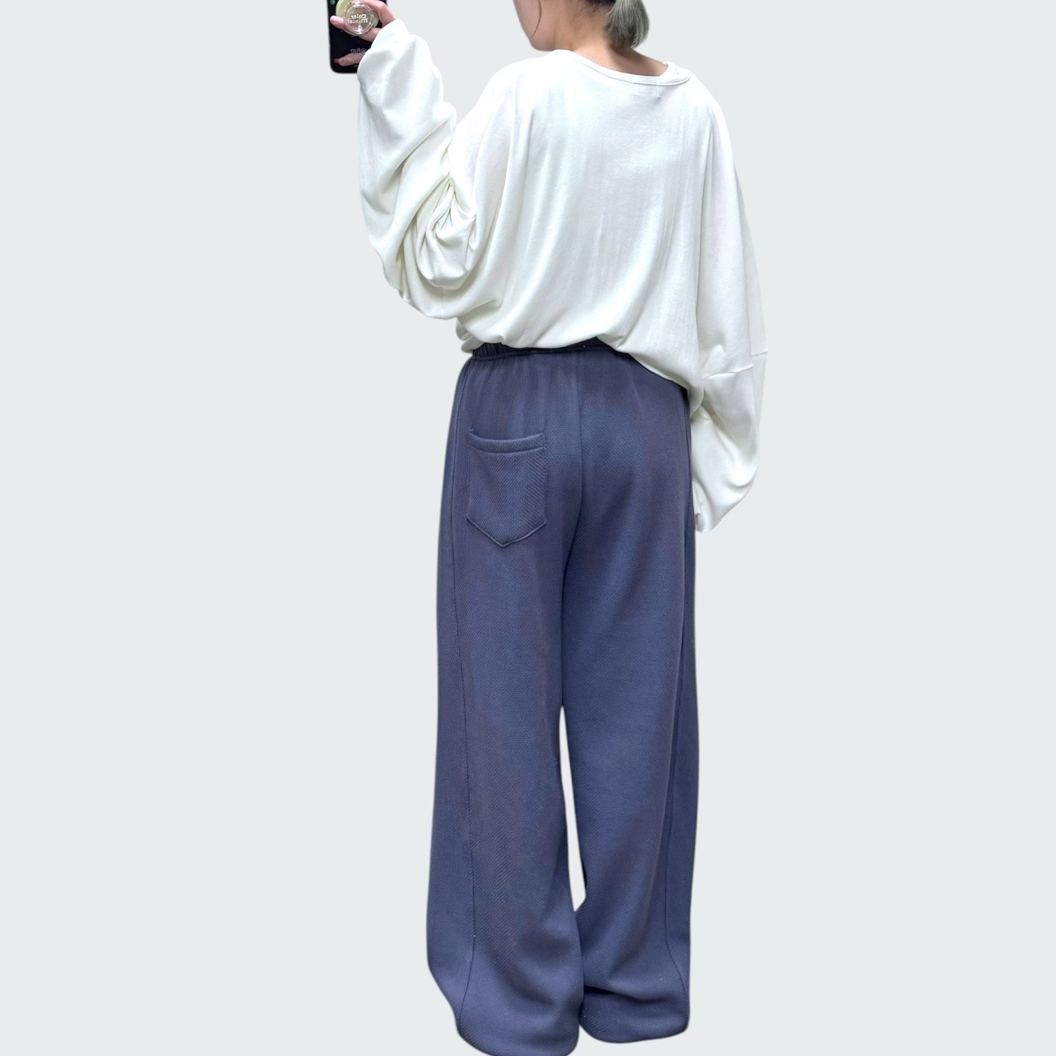 221055 暗格紋索腳布褲