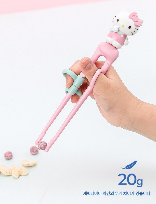 【預訂】 韓國直送 Sanrio Hello Kitty 學習筷子餐具連收納盒三件套