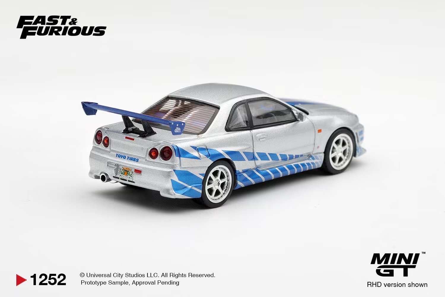 （預訂 Pre Order) Mini GT （MGT01252-BL） Nissan Skyline GT-R C-West 2 Fast 2 Furious Brian O’Conner