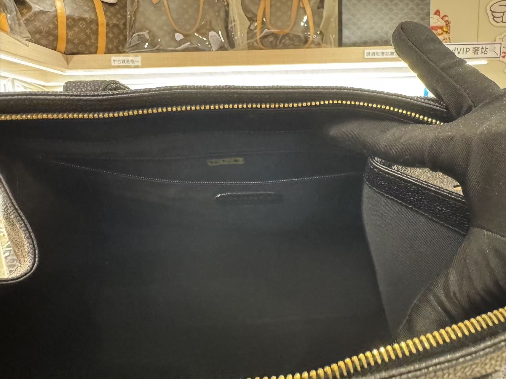 Chanel Black Caviar Leather Tote Bag