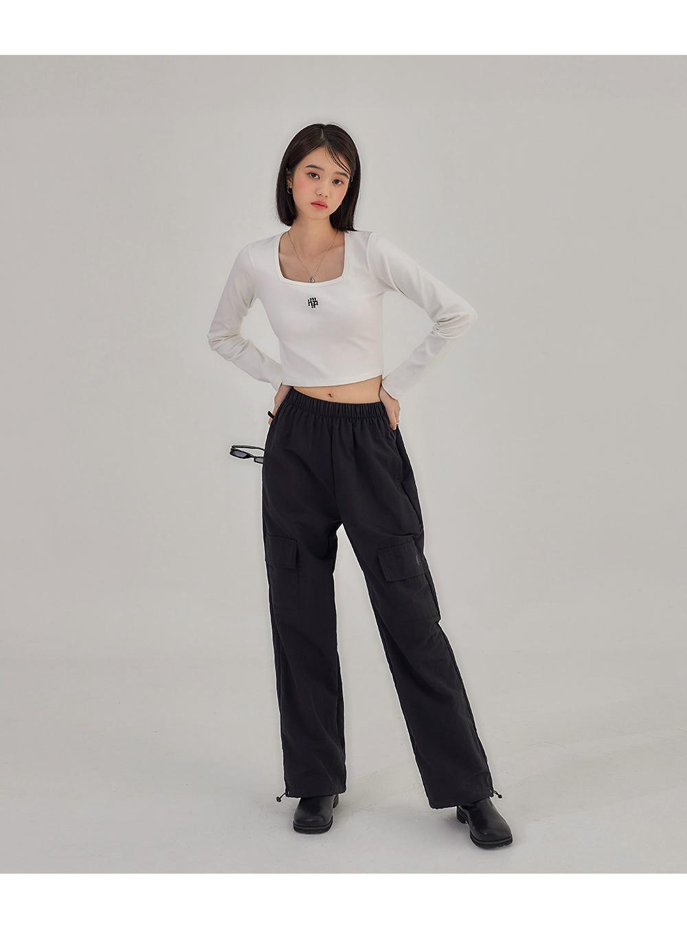 <預訂>🇰🇷MuahMuah Square Neck crop long sleeve