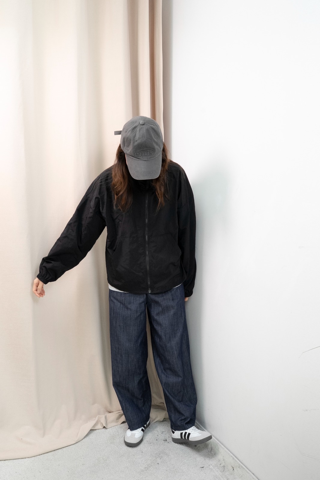 直筒柔順全橡筋腰牛仔褲