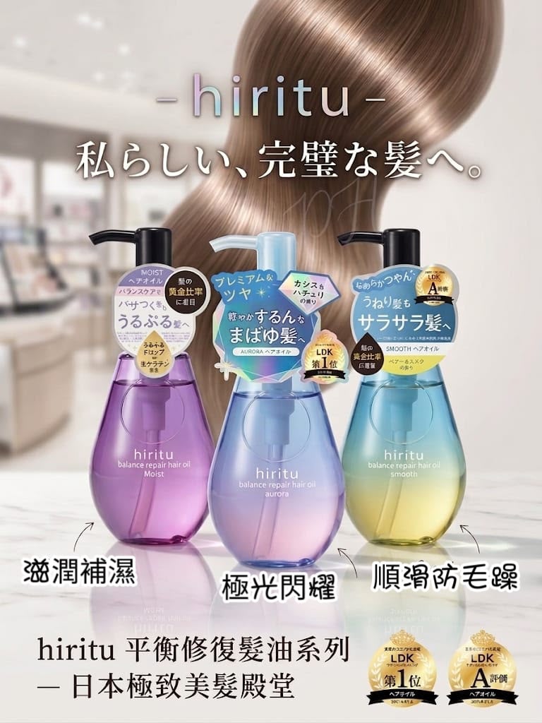  🎌日本直送 🎌 hiritu 平衡修護髮油系列 (100ml)