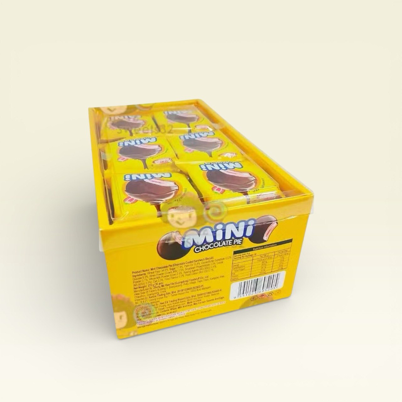 30pcs Alibaba Mini Chocolate Pie chocolate coated sandwich biscuit (Strawberry flavour)