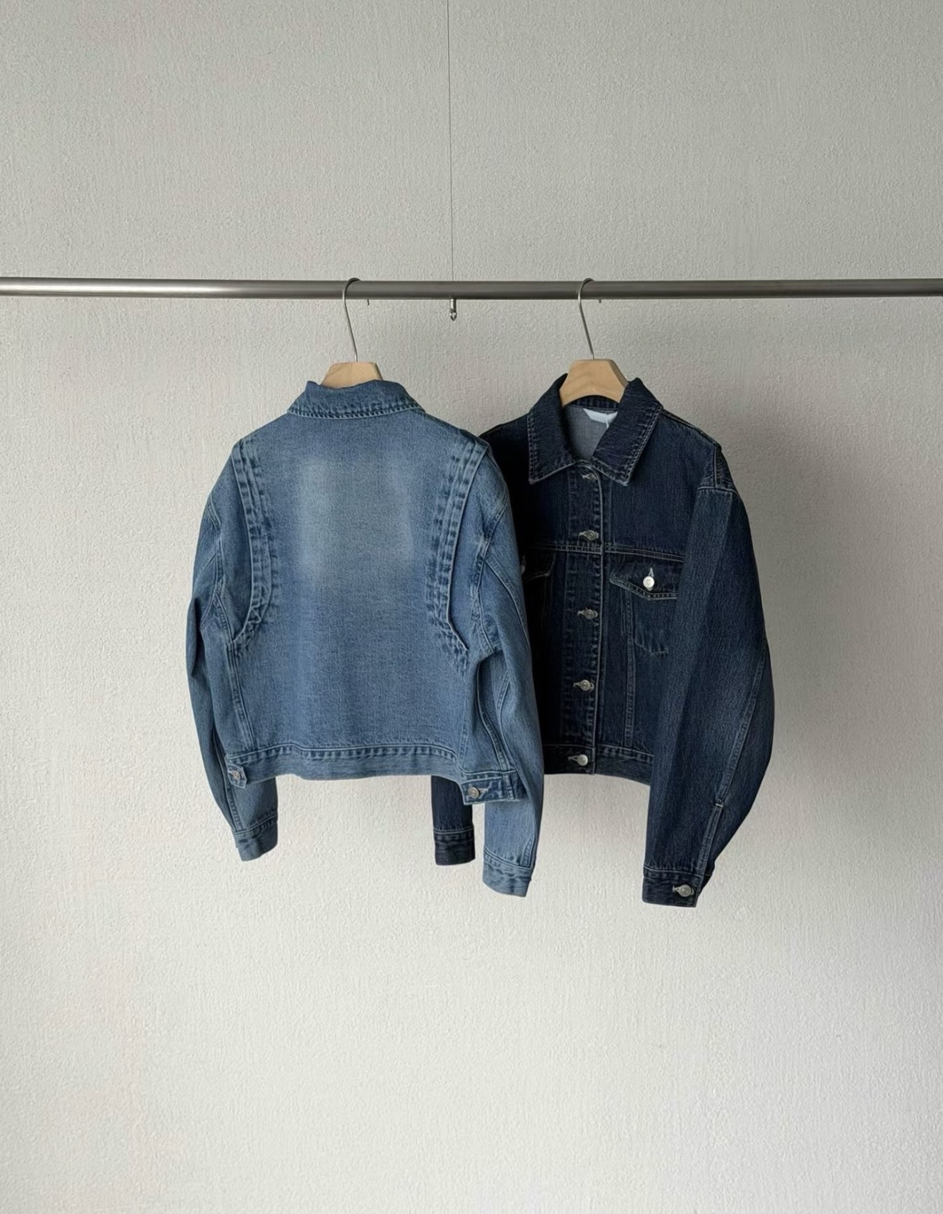 Premium cropped denim jacket #jk29