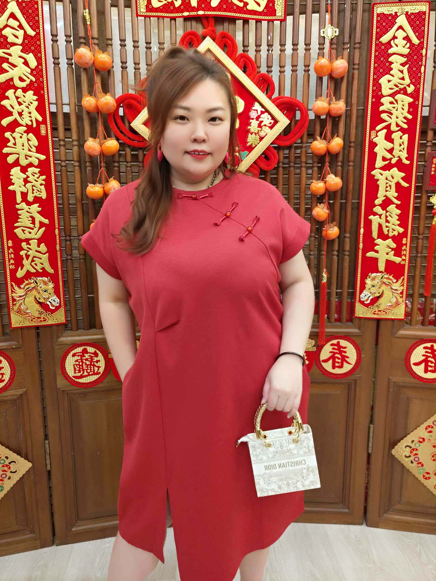 NJL02 HJ4350 盘扣休闲风设计连衣裙