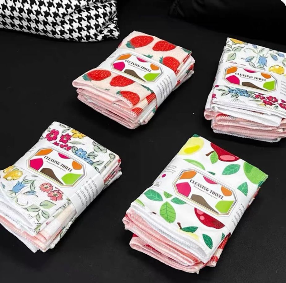 Amazon熱賣 多功能洗碗抹布5件裝 (款式隨機) - 1件 - 現貨