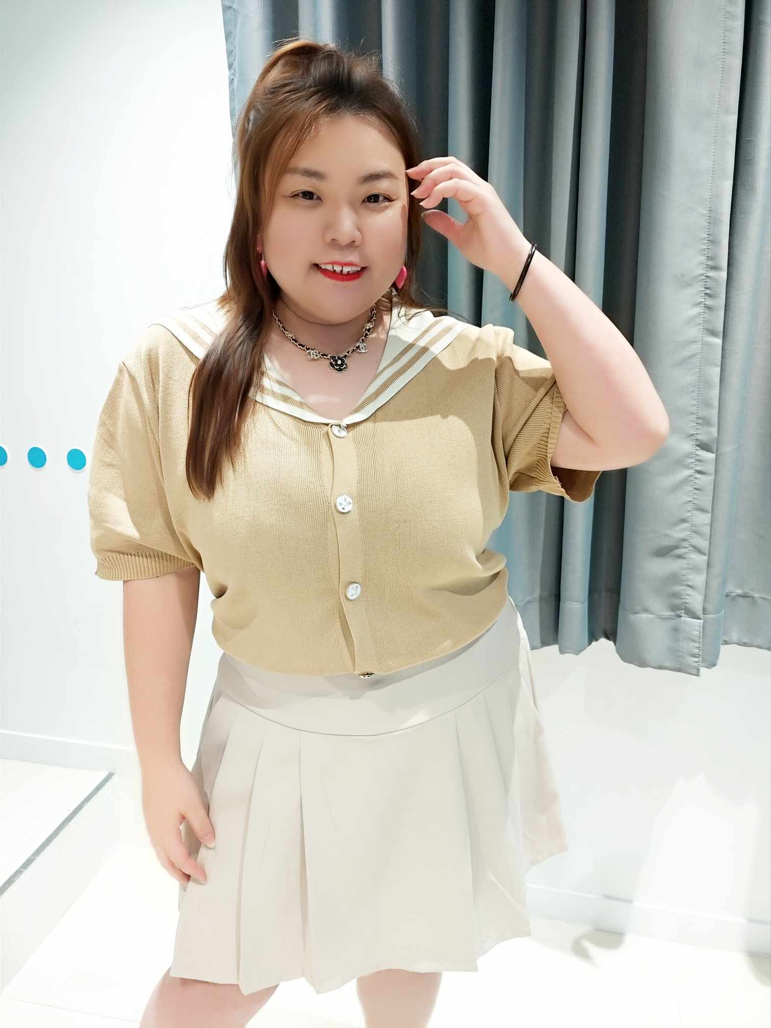 DSF05 设计款百褶裤裙