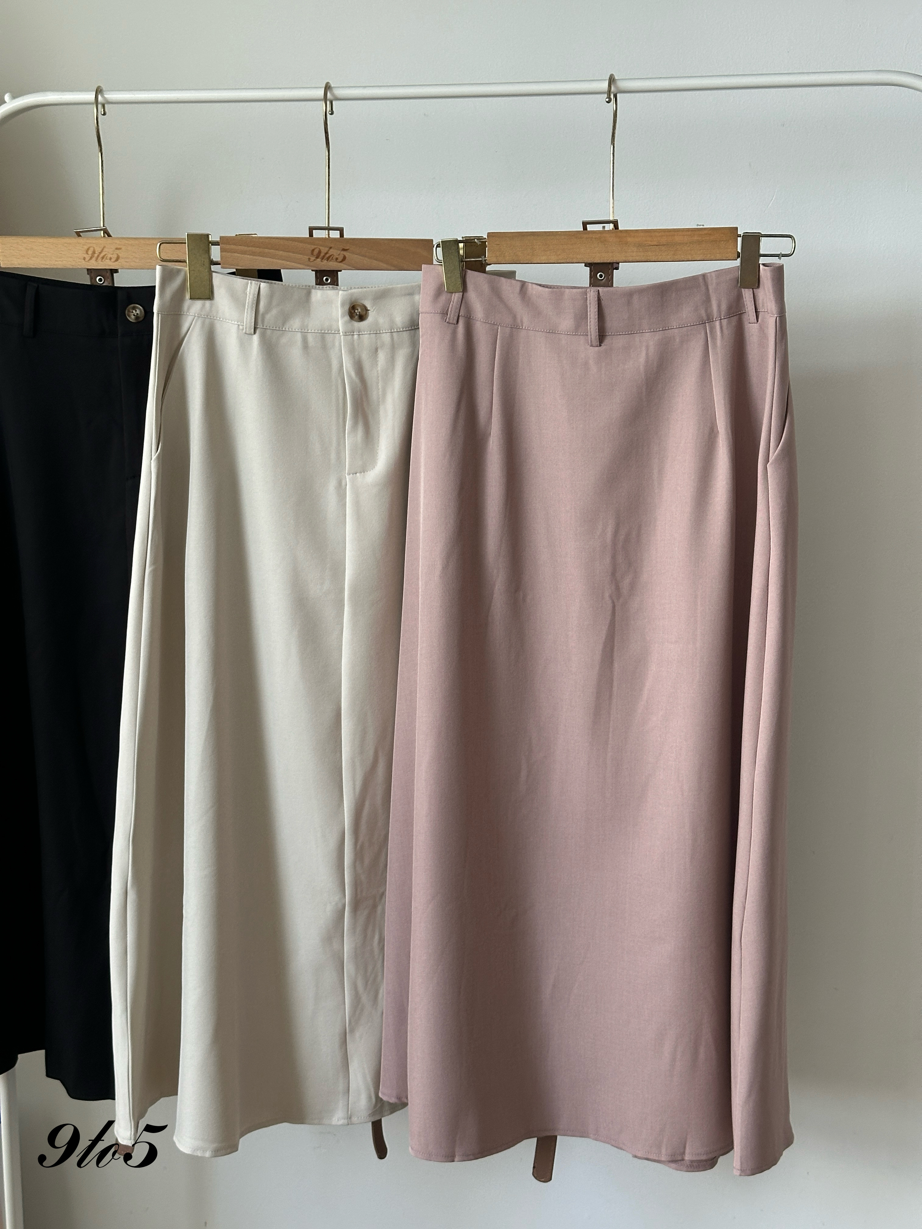 S1837 A Line Long Skirt - 3 Colors 