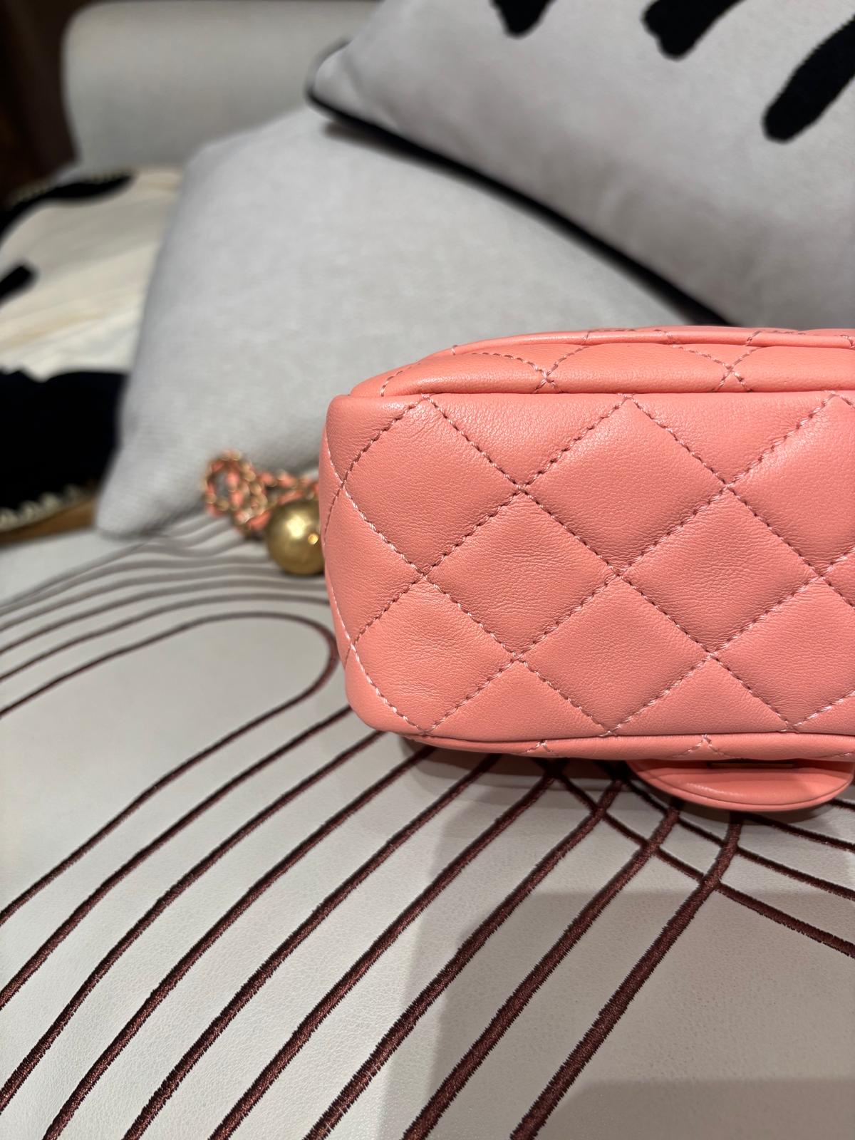 Chanel Mini Flap Bag With Pearl Crush ,金球方胖, 100%Authentic, 99%New ✅收據副本✅Dust bag✅晶片