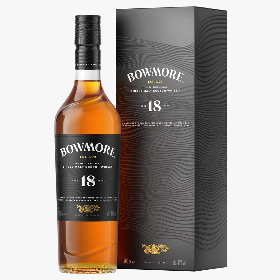 波摩18 年單一麥芽蘇格蘭威士忌 Bowmore 18 Year Old Single Malt Scotch Whisky 43% 700而