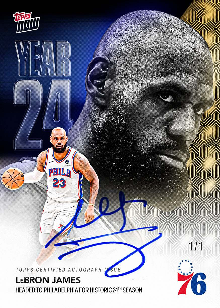 LeBron James - 2026-27 NBA Topps Now #OS03 加盟費城76人紀念卡【團購】