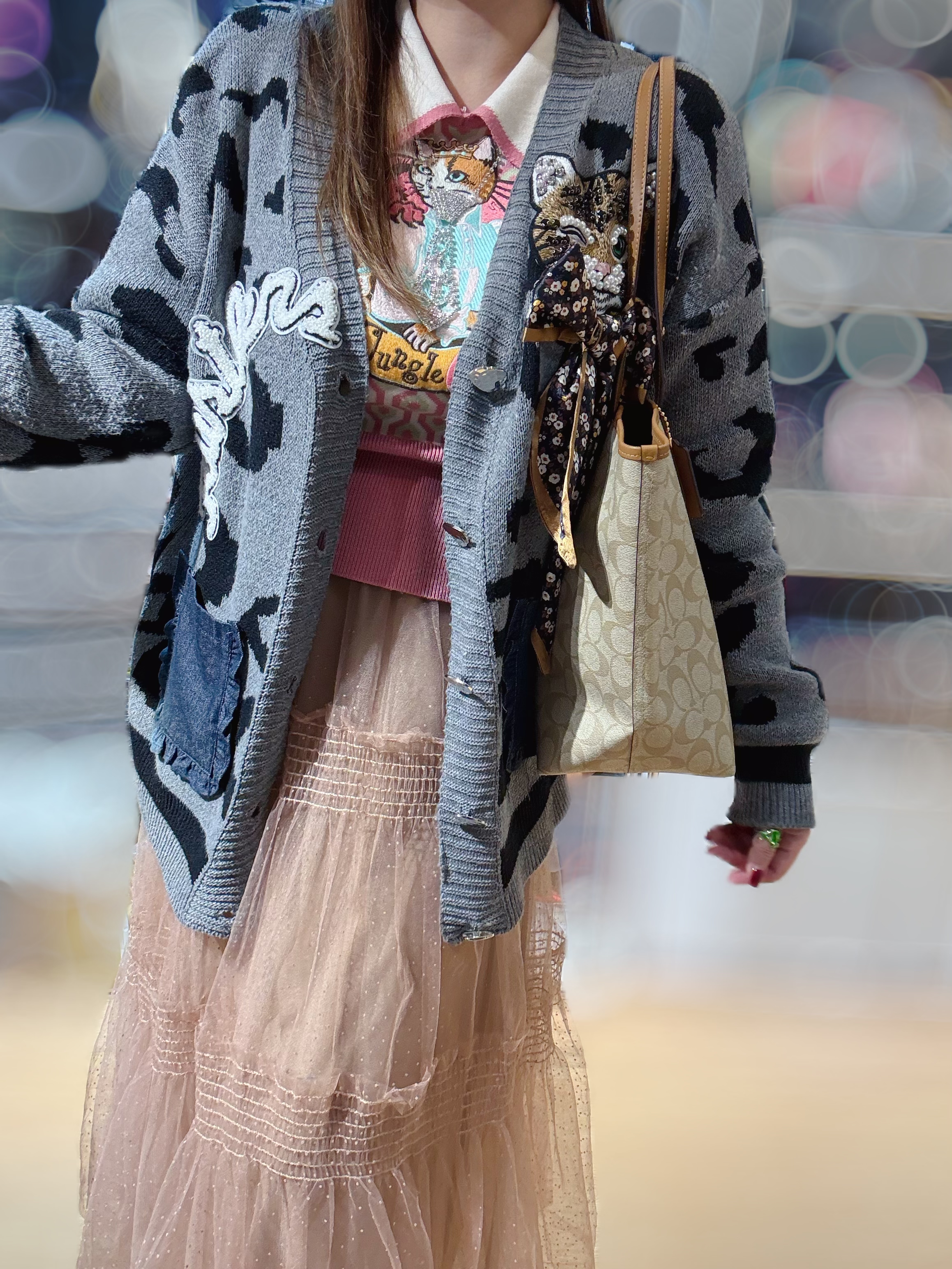 Coach City tote milk tea/m