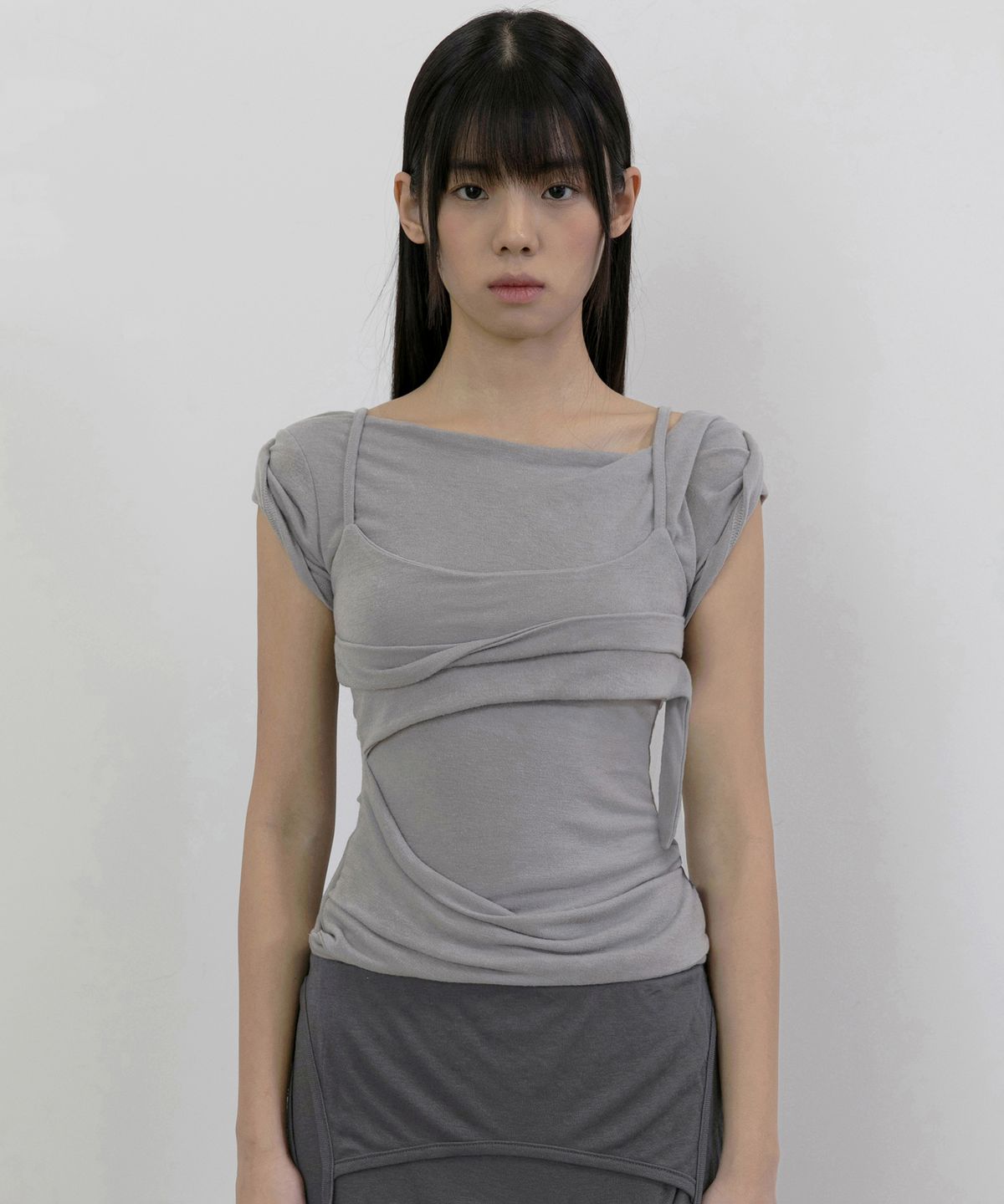 🇰🇷訂購｜FLARE UP 26SS｜Layered Bustier T-Shirt 4色 