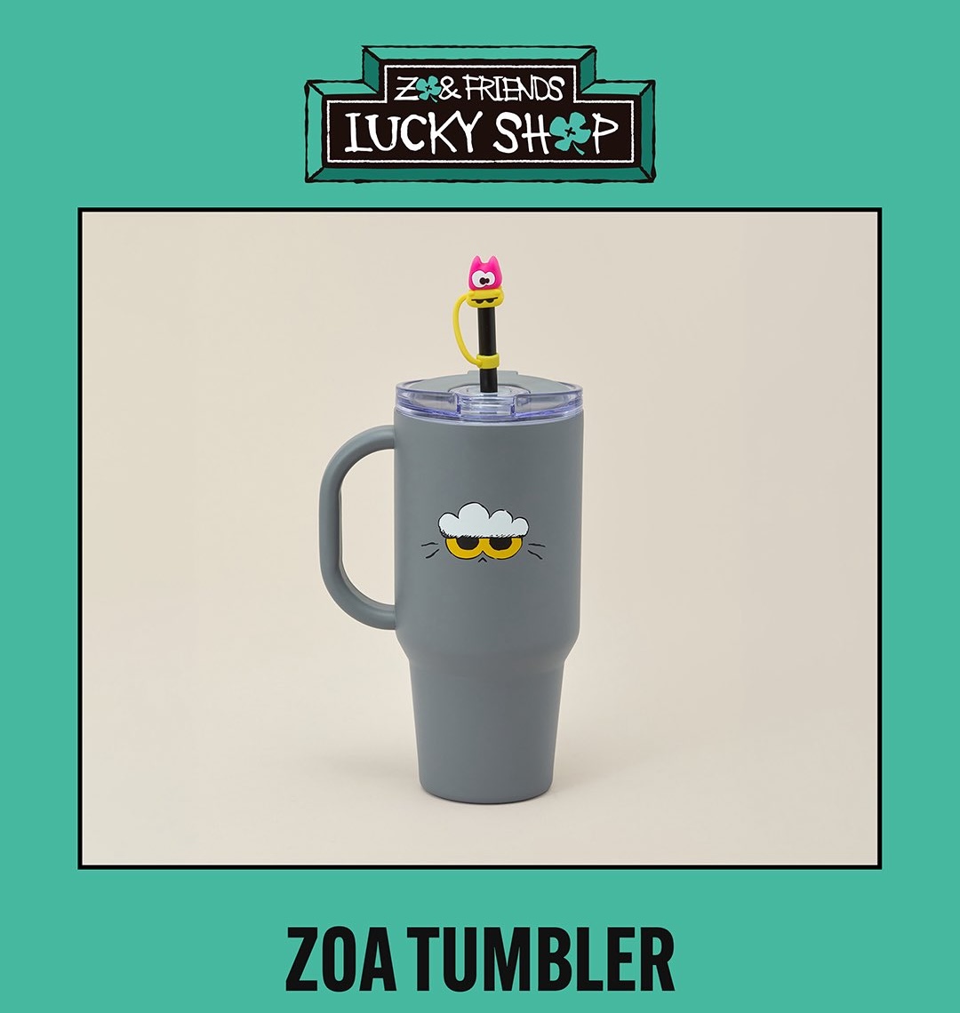 📦訂購 韓國代購 ZO&FRIENDS ZOA TUMBLER 灰貓保溫杯