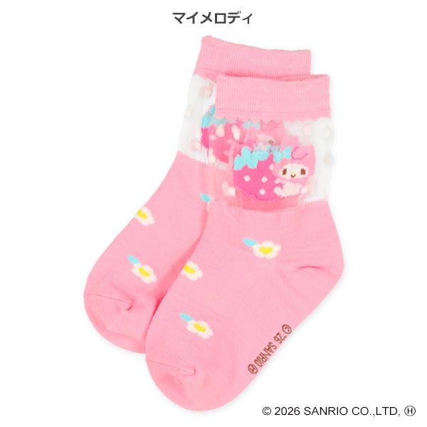🆕【⭐訂購⭐】🌀 🇯🇵 日本直送🇯🇵 #Sanrio 卡通圖案 透明短襪［4款選］🌀 [ELDA-0116][260422]