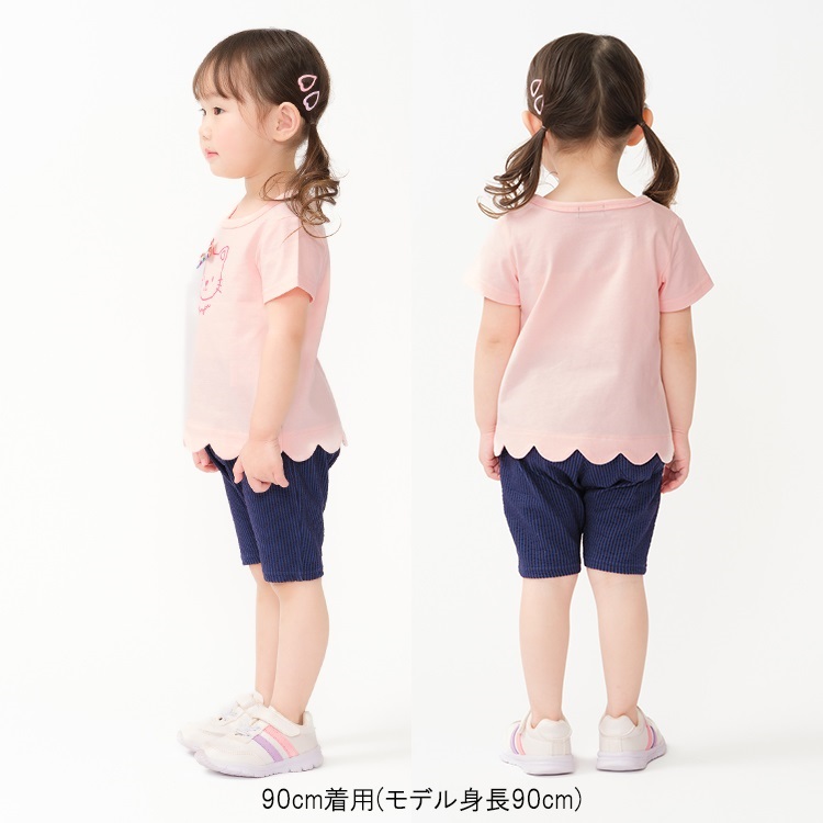 🆕【⭐訂購⭐】🇯🇵 日本直送 🌀🇯🇵 日本直送🇯🇵 兔仔 / 貓咪 蝴蝶結 扇形下擺 短袖Tee［2款選］🌀 [ELCA-0116][260413]