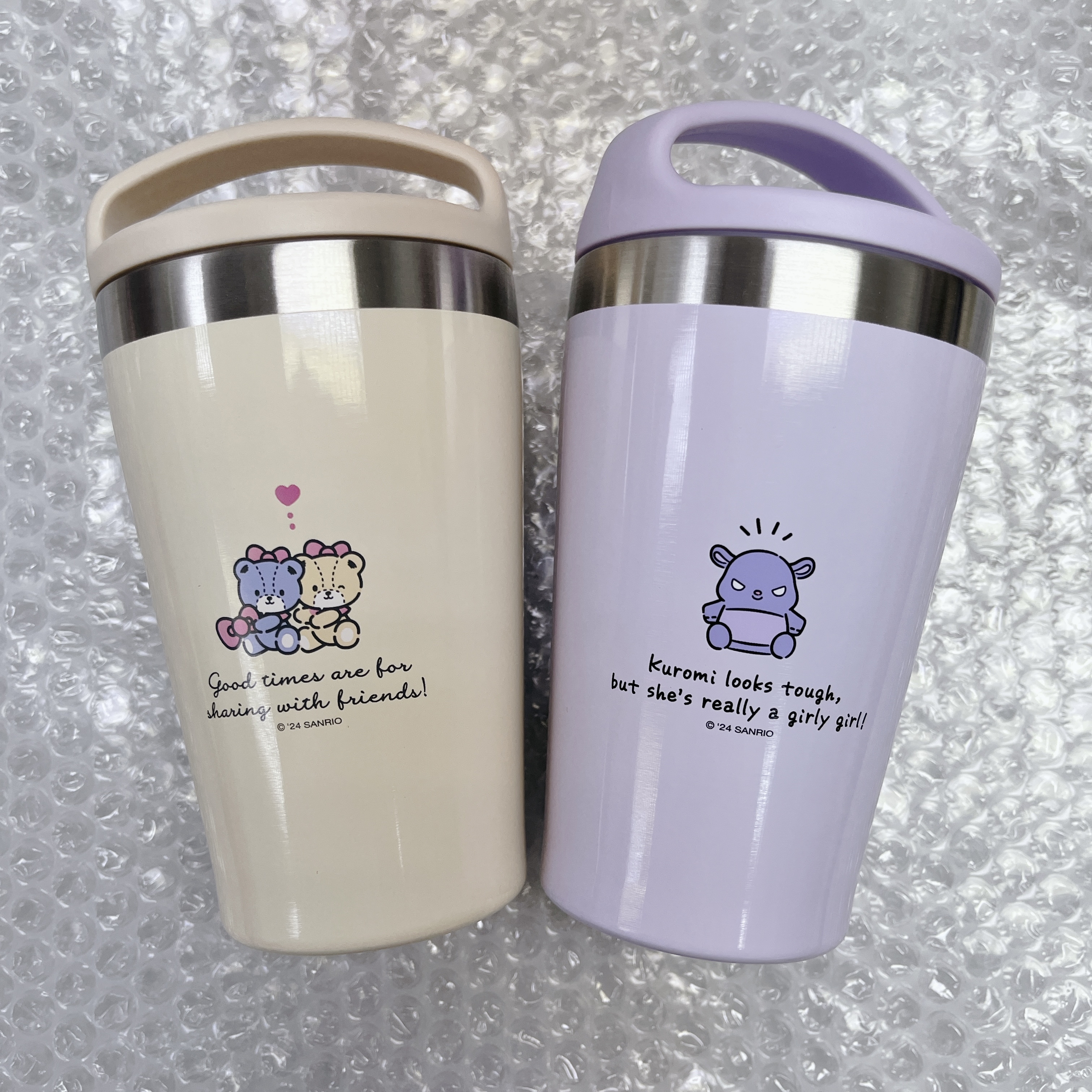 日本現貨📍Hello Kitty/Kuromi圖案手提保溫杯 330ml