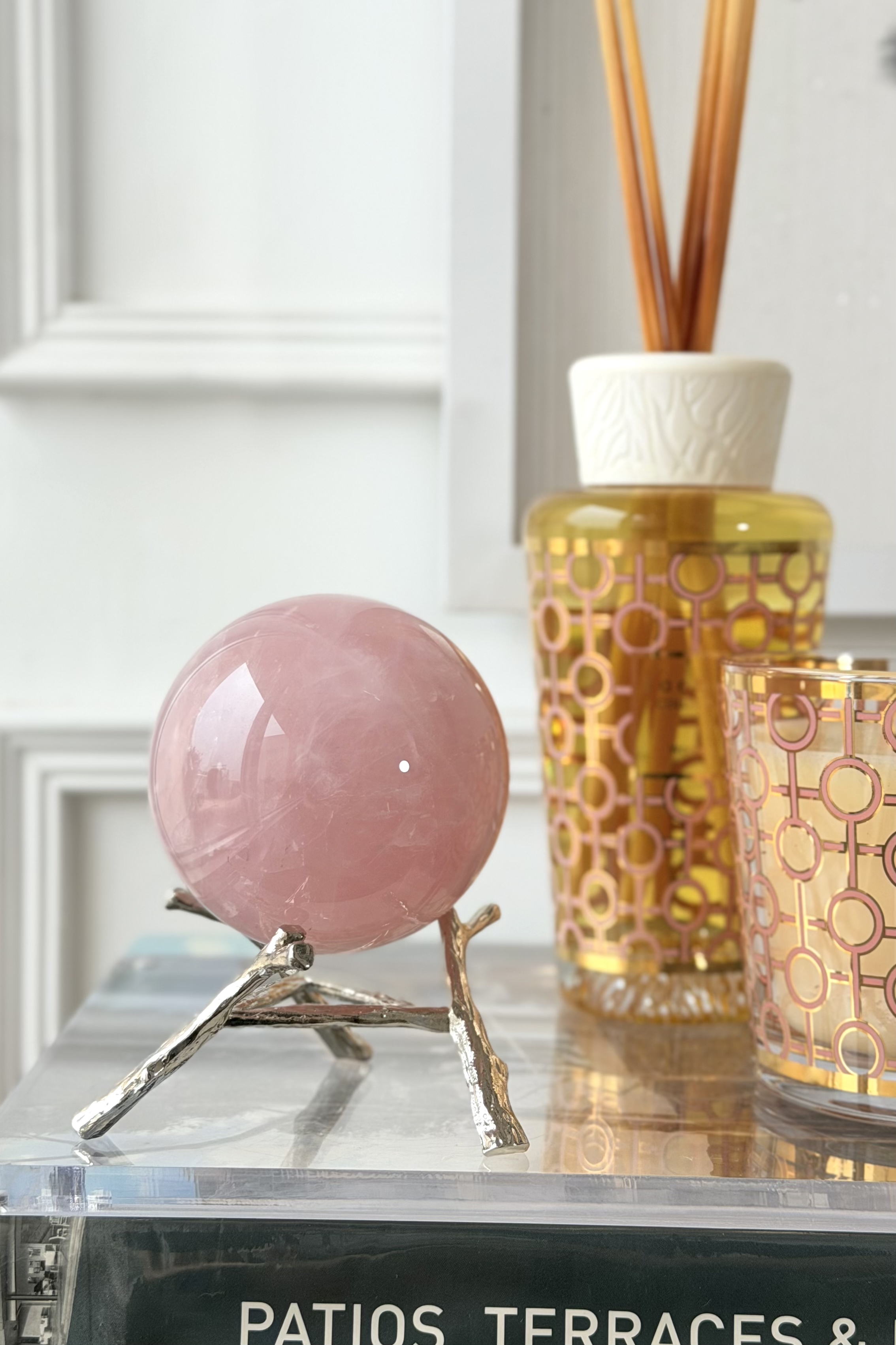 ༒7.1cm 粉水晶球༒ RQ.aA3C11Gmt8-RA28-39s