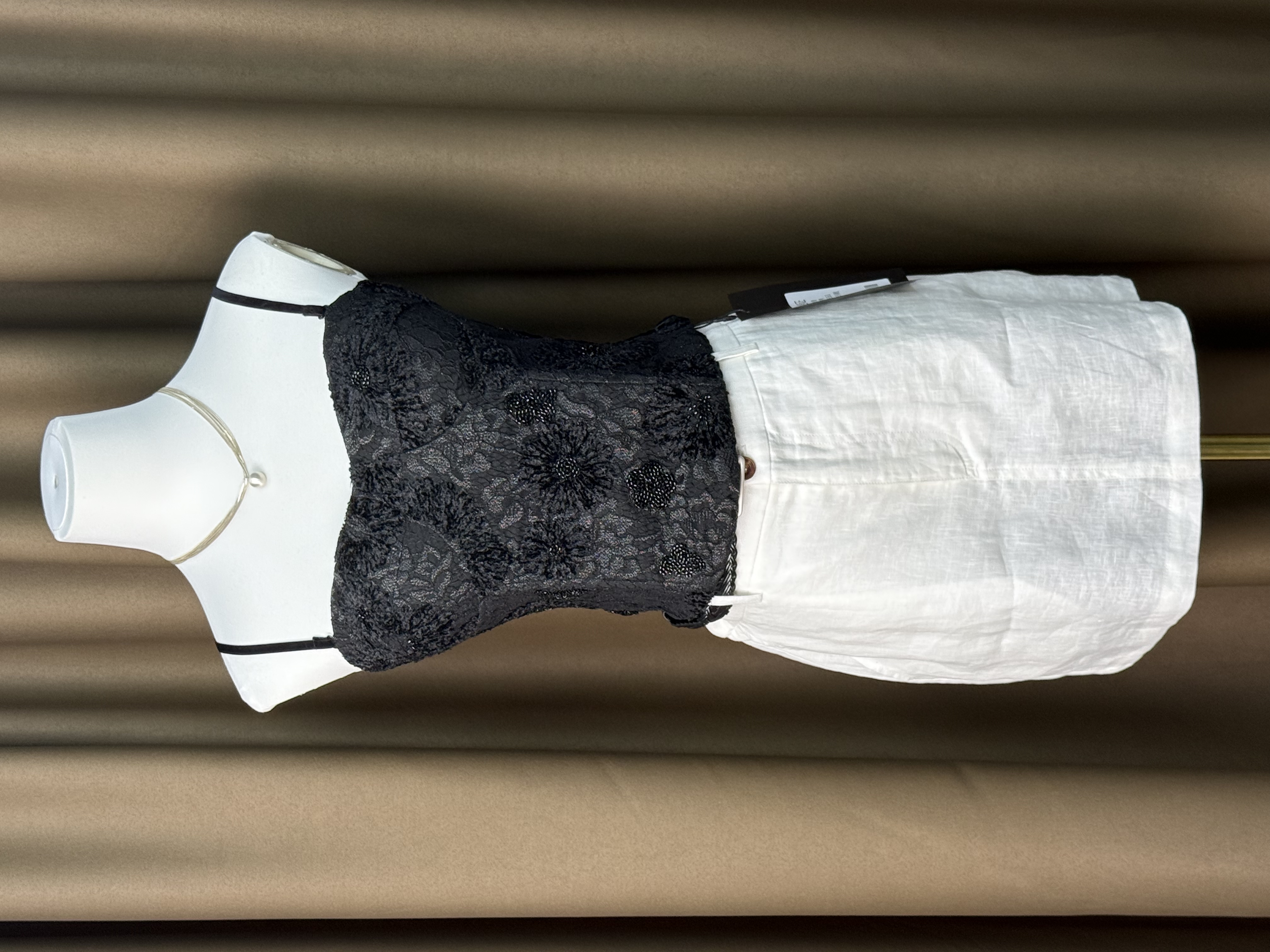 黑纱珠缀暗吊带