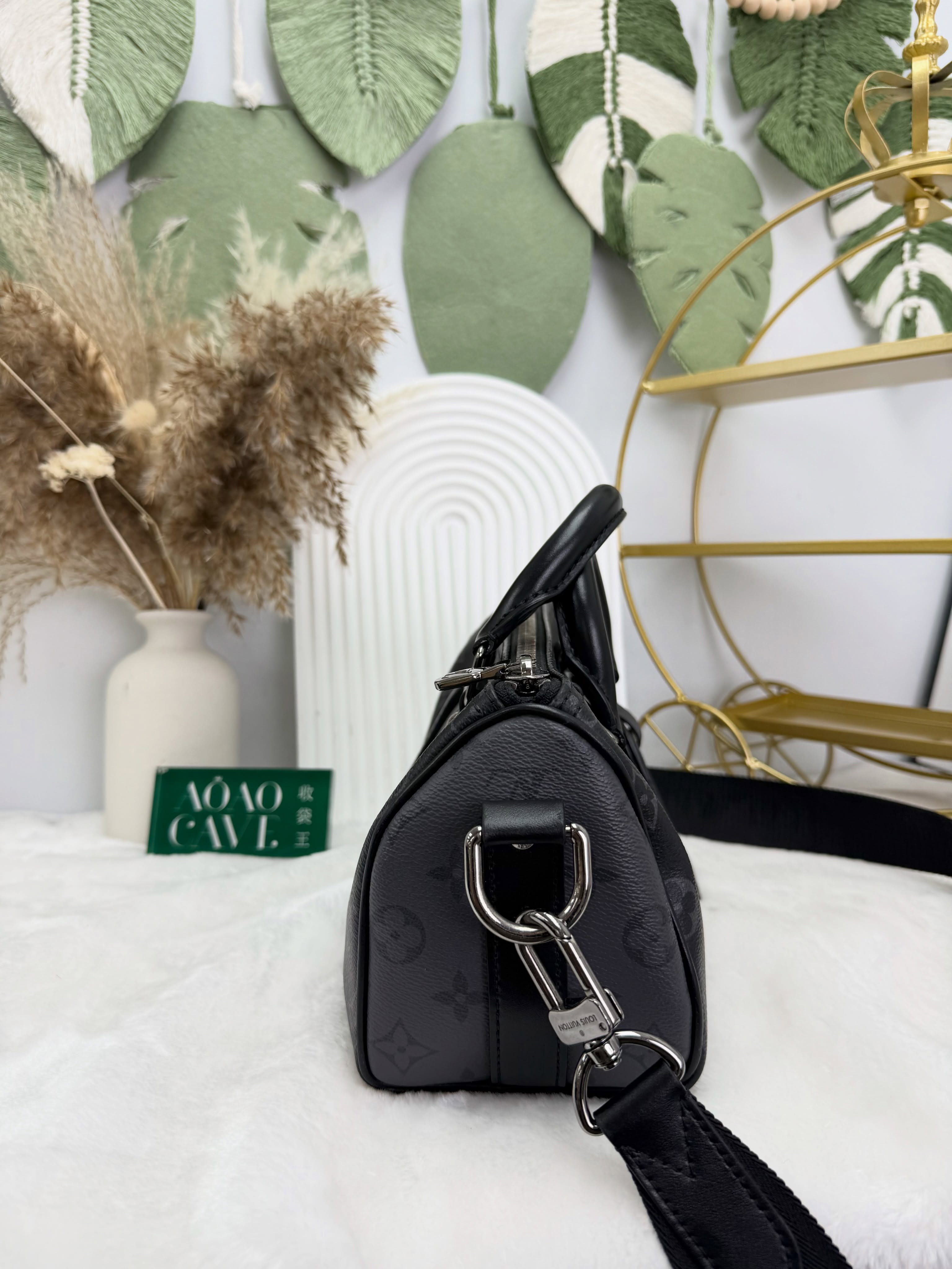 Lv👜 PRE OWNED 🛍️Keepall 25 黑武士老花🖤