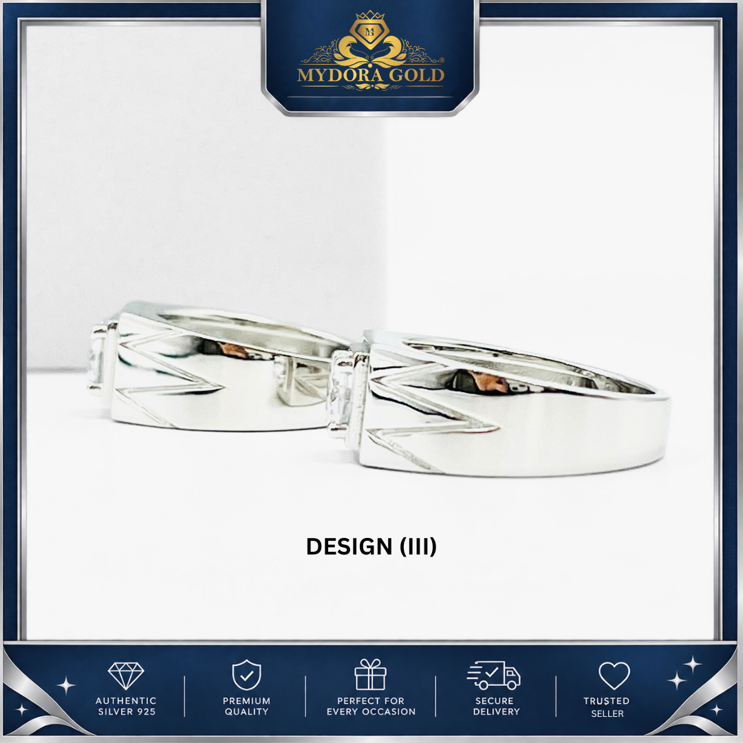 MYDORA 925 Silver Ring - Cincin Imperial Edge Collection