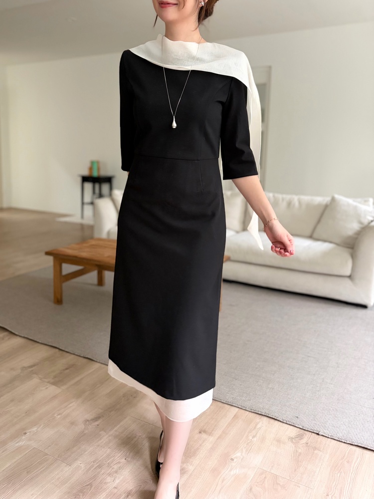 Therese Scarf Dress (Black)