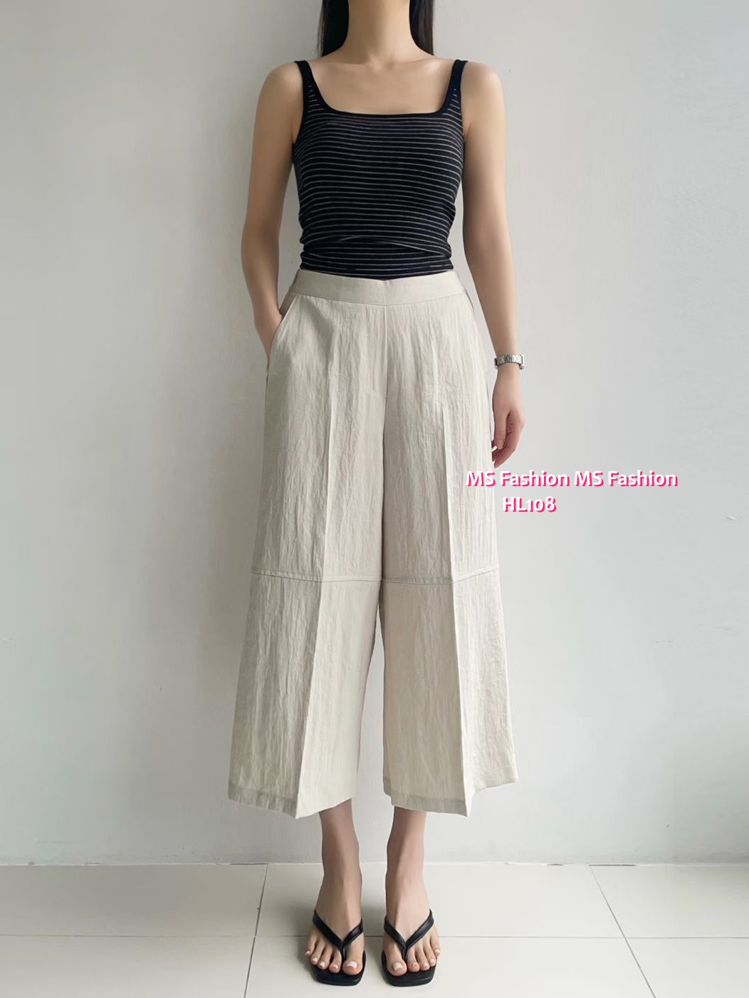 HL108 韓國🌼Howluk七分闊褲