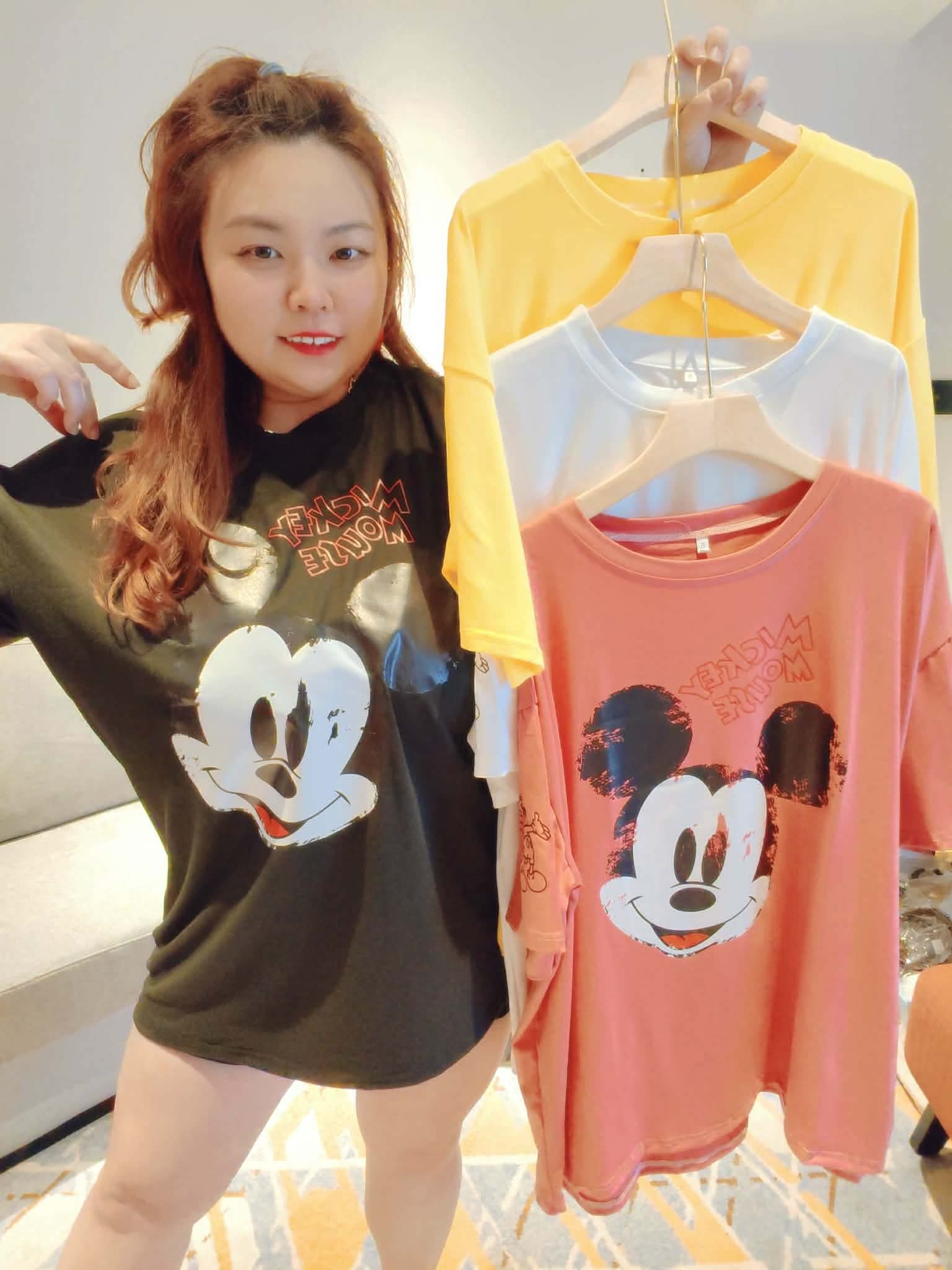 YPD07 E28 大头米奇个性图腾上衣