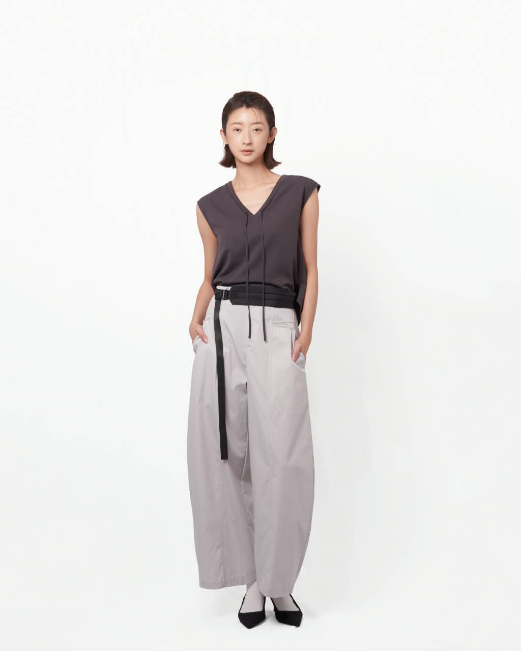 VIL-T2721 ASYMMETRIC KNIT TOP