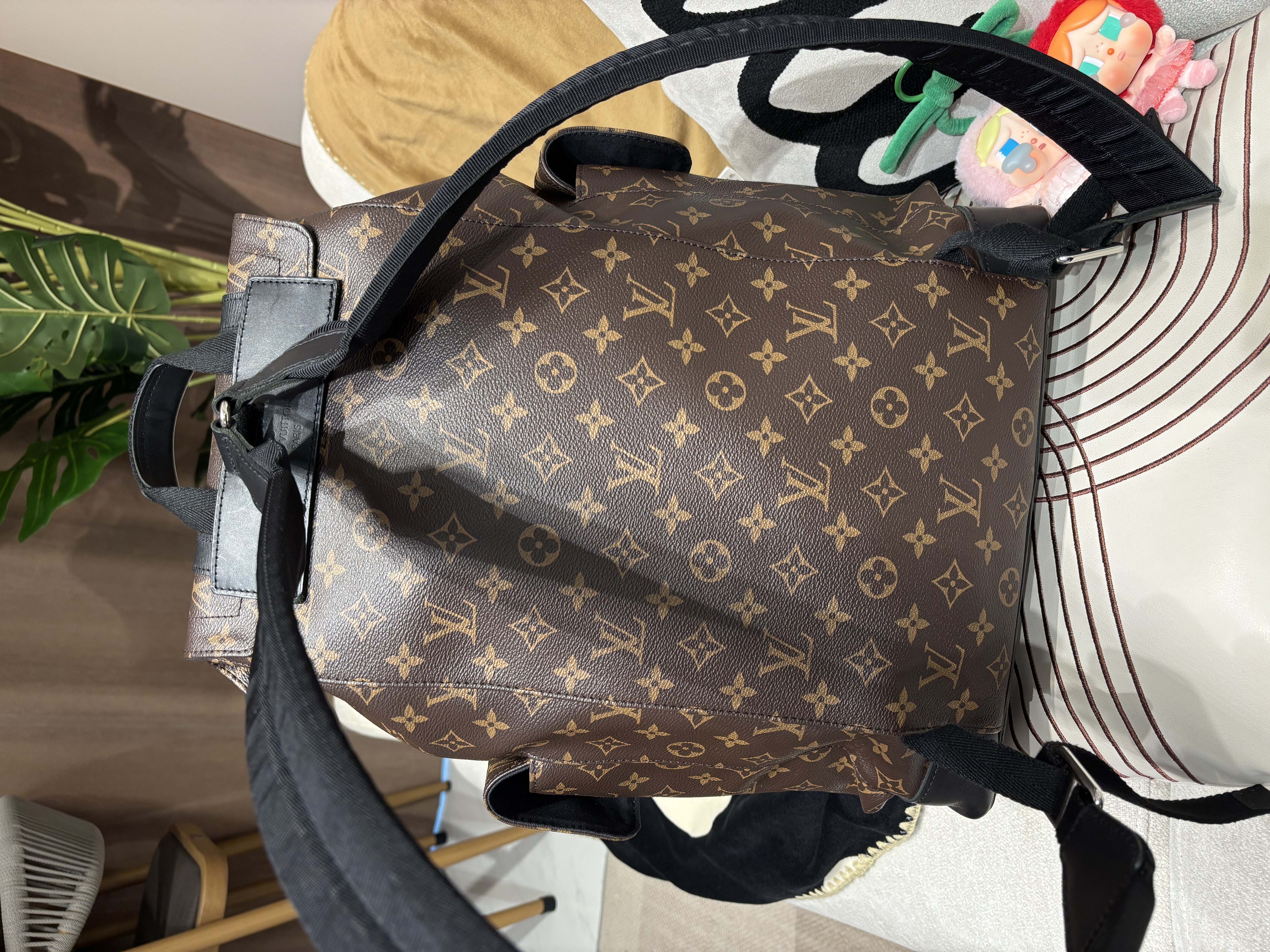 Lv backpack Christopher MM M43735 Monogram Macassar 100%Authentic,95%new✅dust bag ✨