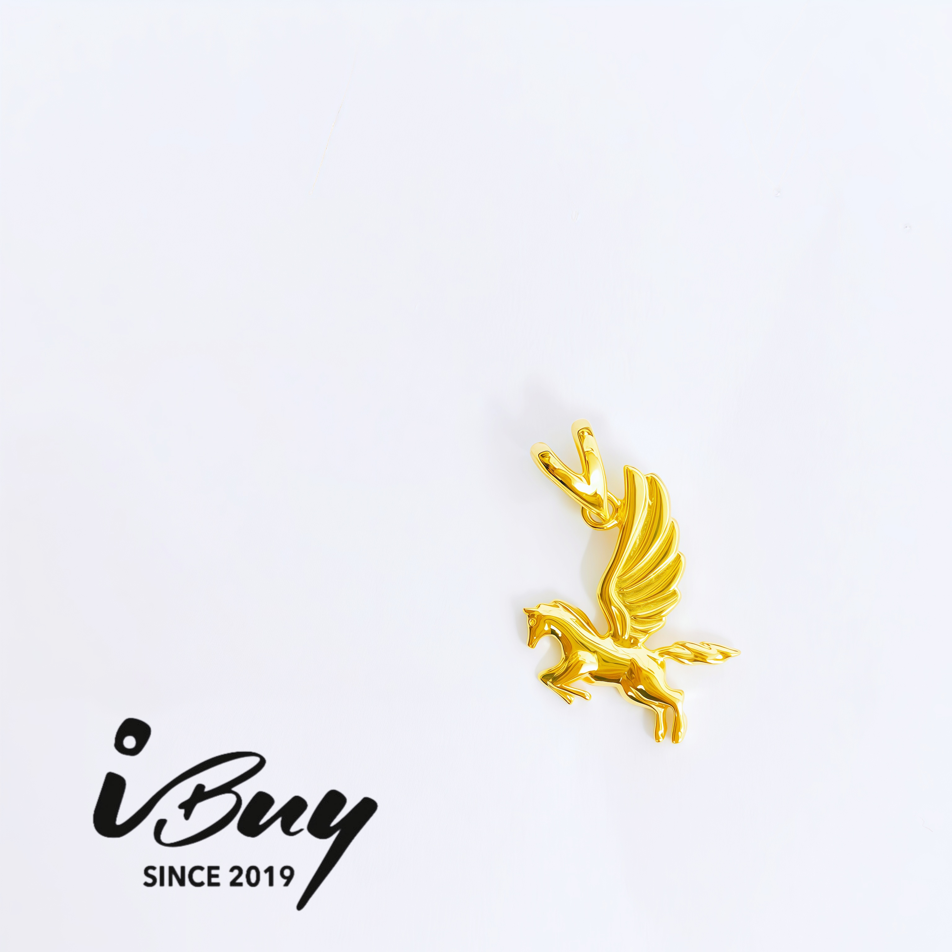 916 GOLD PEGASUS PENDANT 916 金 骏马飞腾吊坠