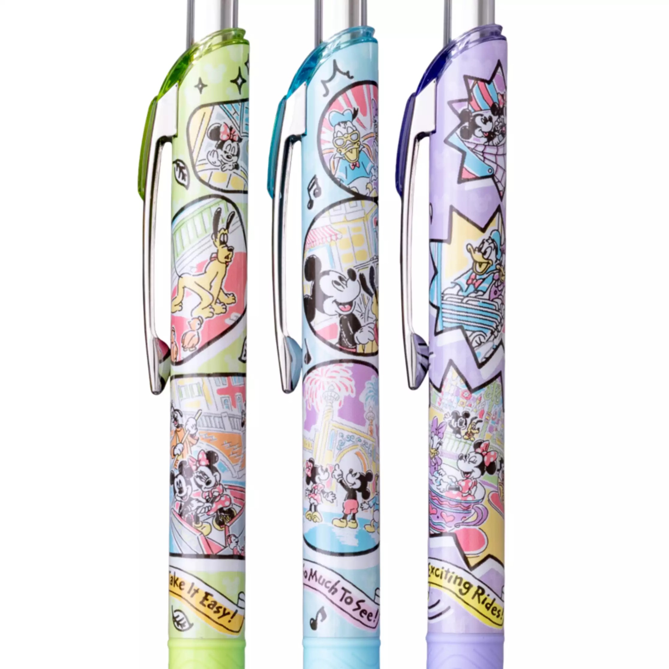 現貨｜【日本 Disney Store 限定】一套6枝 Mickey & Friends 米奇與朋友 日本製 Pentel EnerGel 0.5mm  黑色 啫喱筆 077317