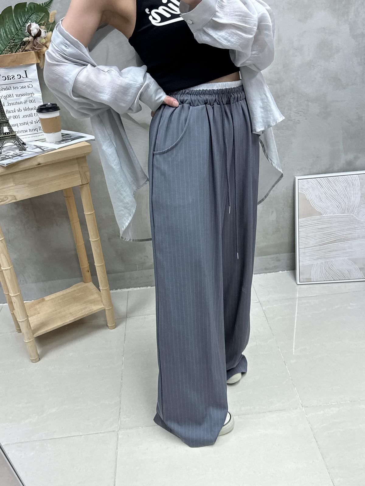 G01 拼色腰條子休閑褲