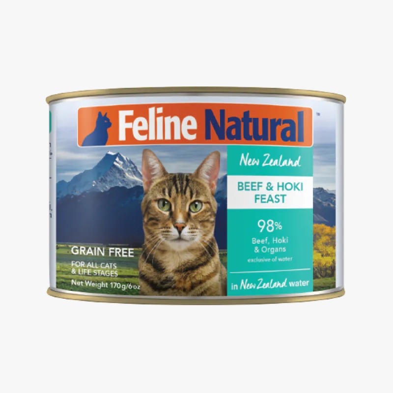 Feline Natural F9 - 牛肉及藍尖尾鱈魚盛宴 貓罐 85g