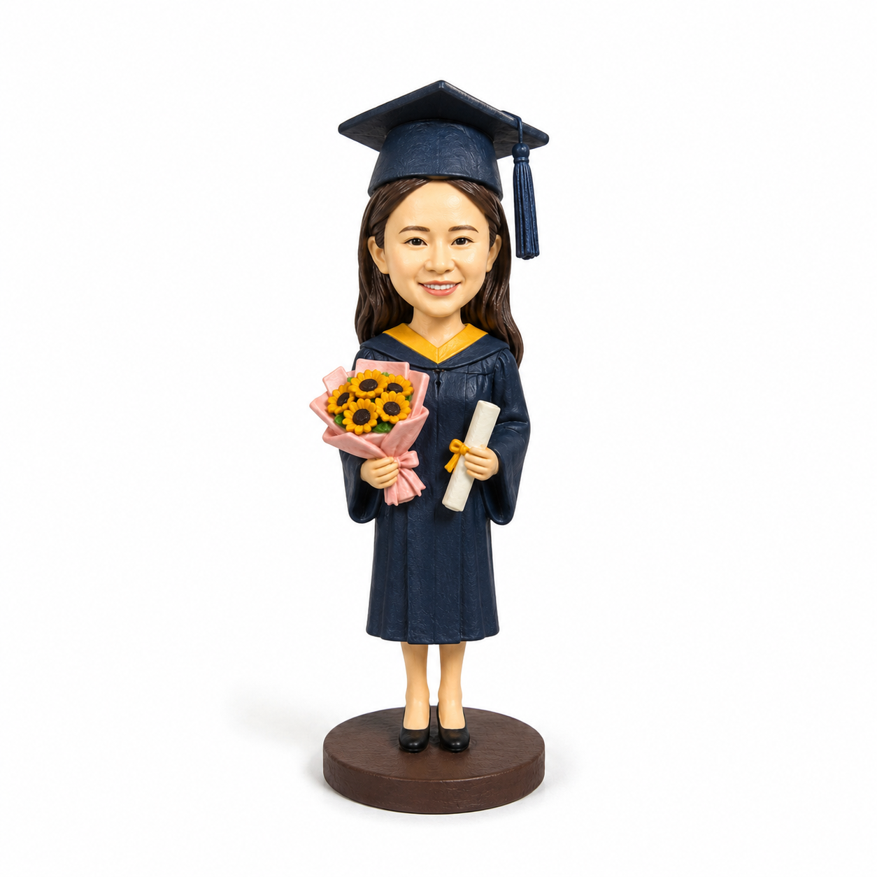 客製真人公仔畢業禮物 相片訂製手拿花束證書 香港訂製 tailor made graduation figures 