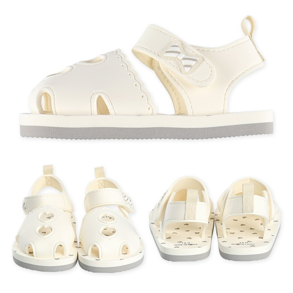 🇯🇵預訂 日本直送🇯🇵心心米白色EVA涼鞋