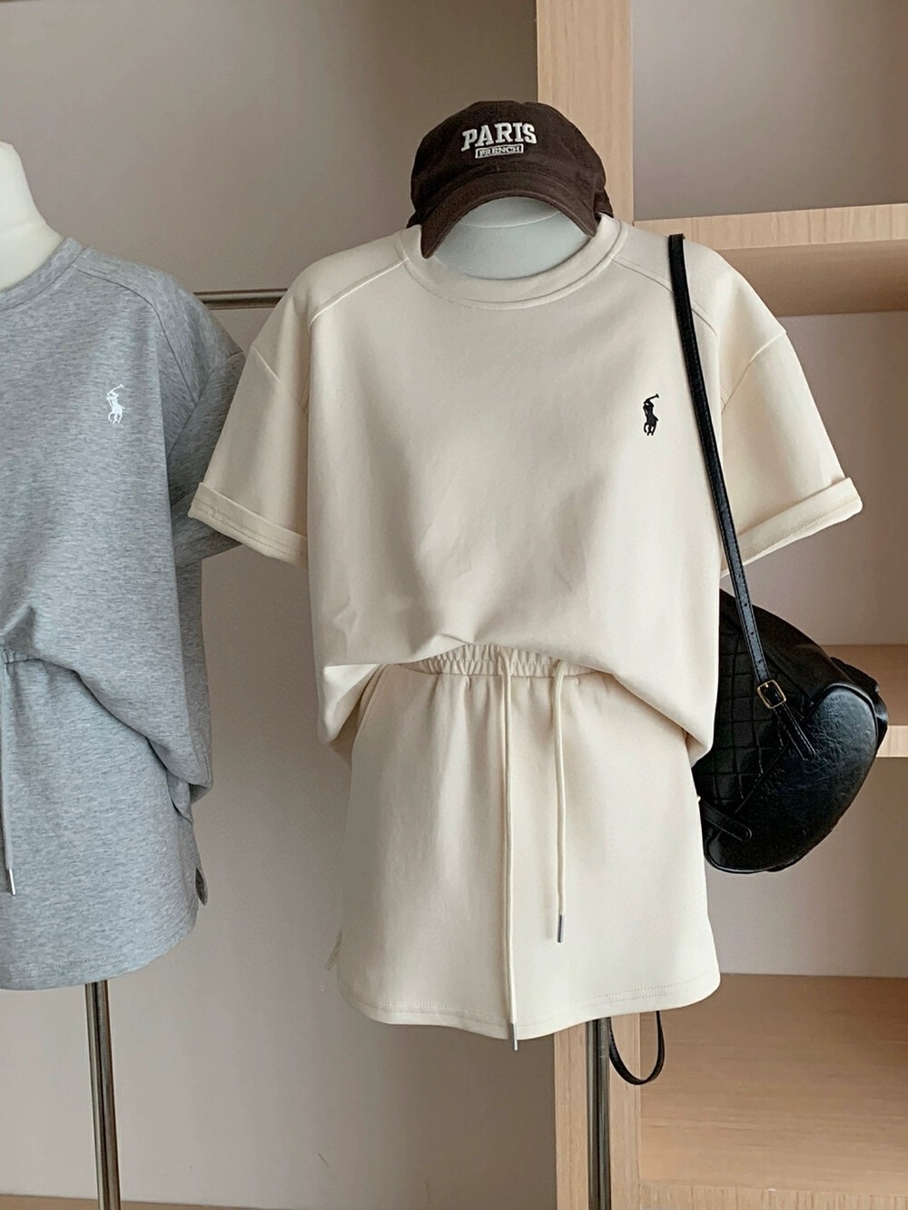 Polo Embroidery Roundneck Casual Shirt+Skirt Set 保罗刺绣休闲套装 (3 Colours)