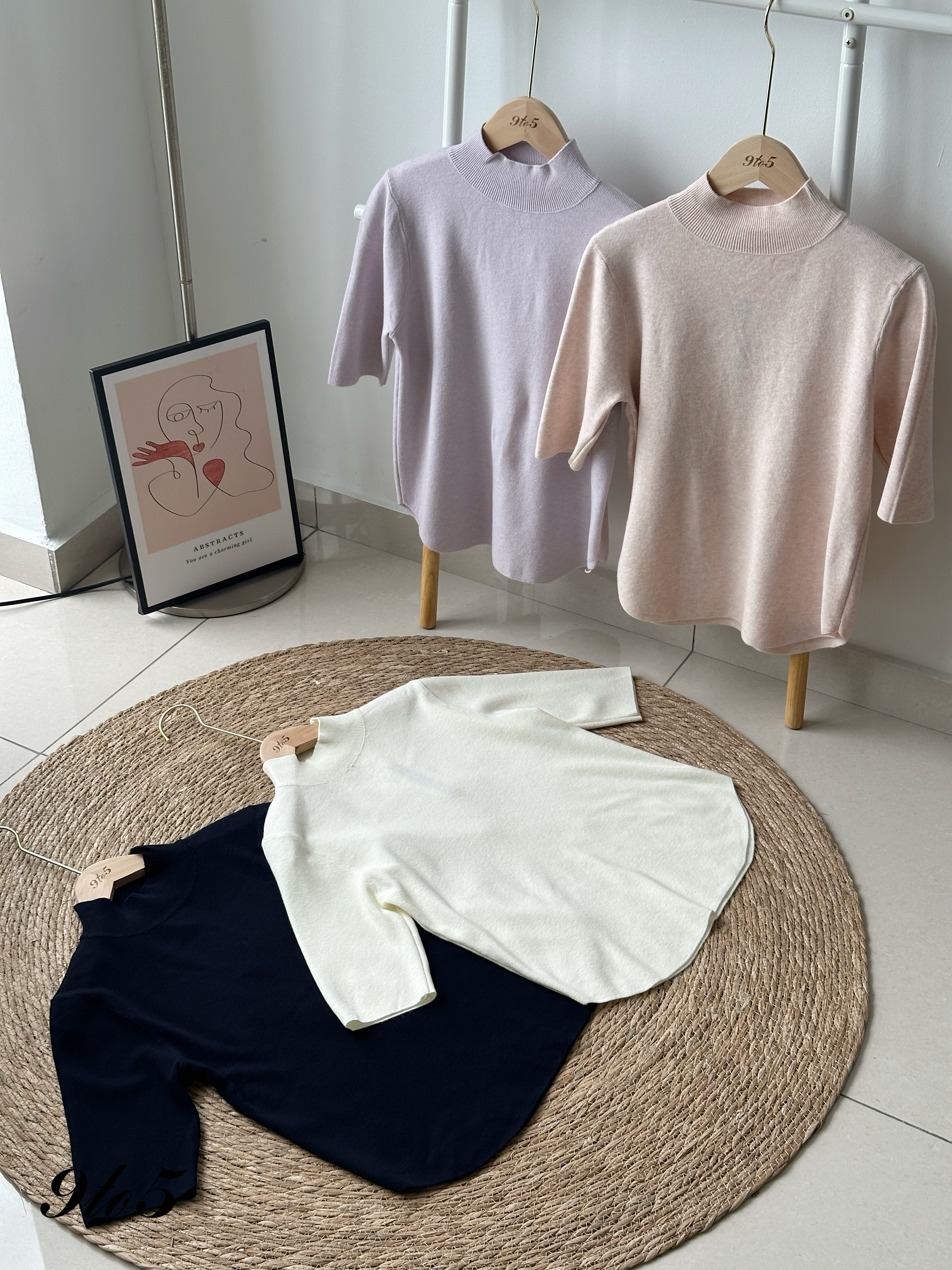 T4250 Mock Neck Half Sleeve Top - 4 Colors 