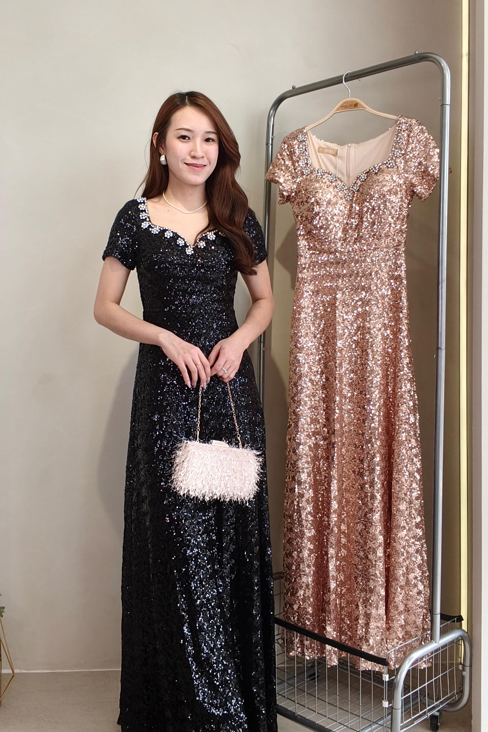 60102 Sparkle Embellished Evening Gown